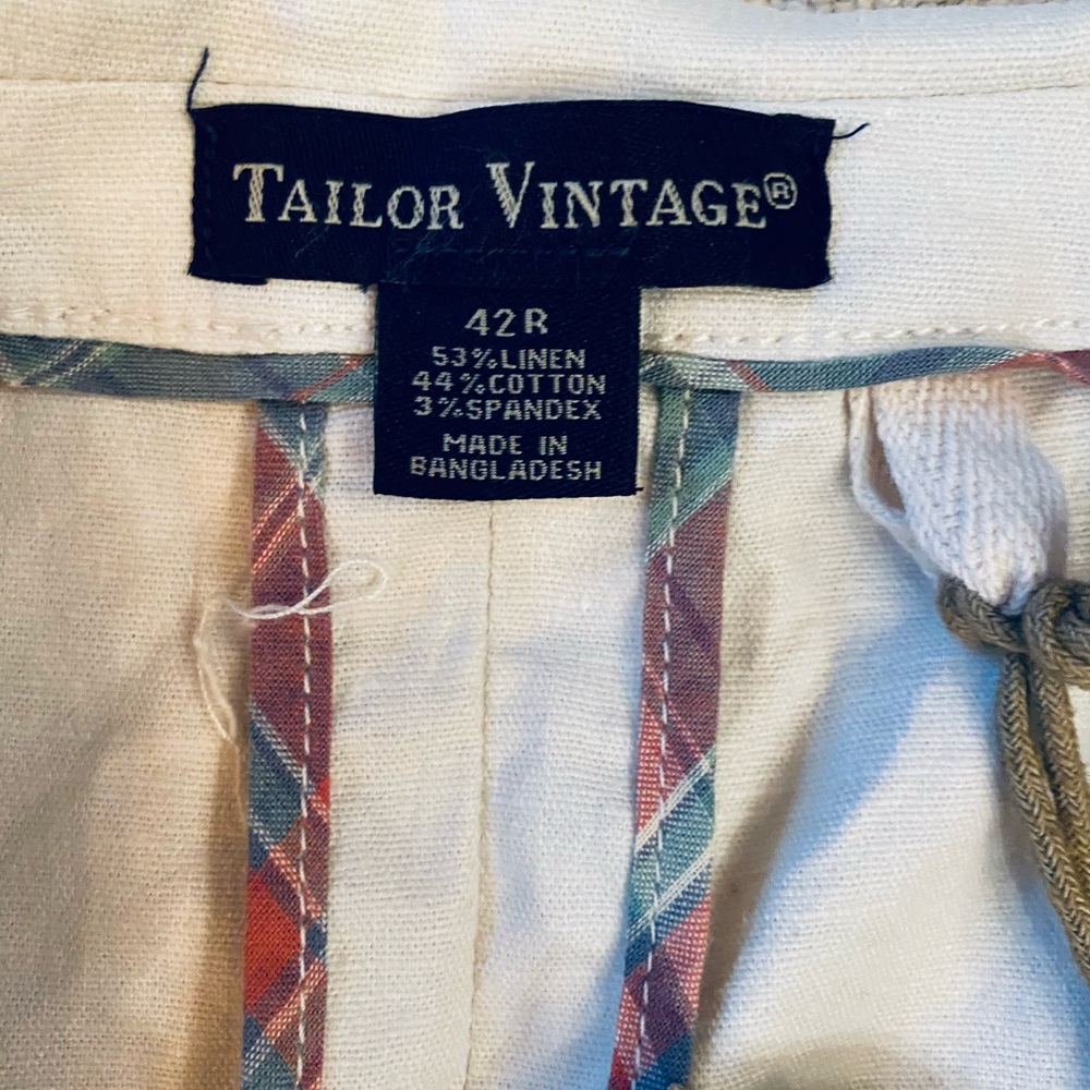 Tailor Vintage white Linen Sport Coat - Picture 4 of 7